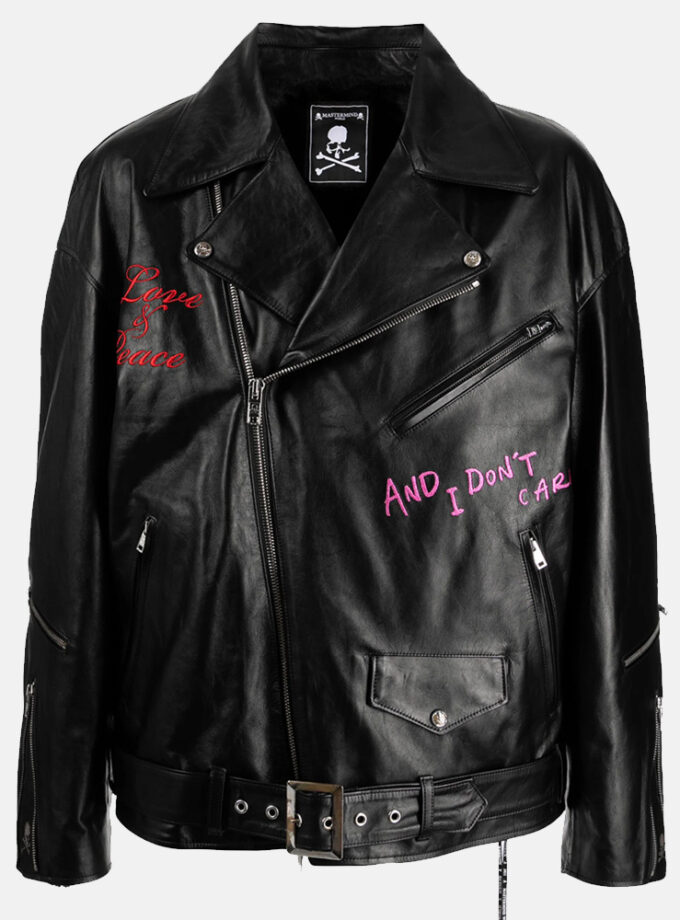 Embroidered Leather Jacket