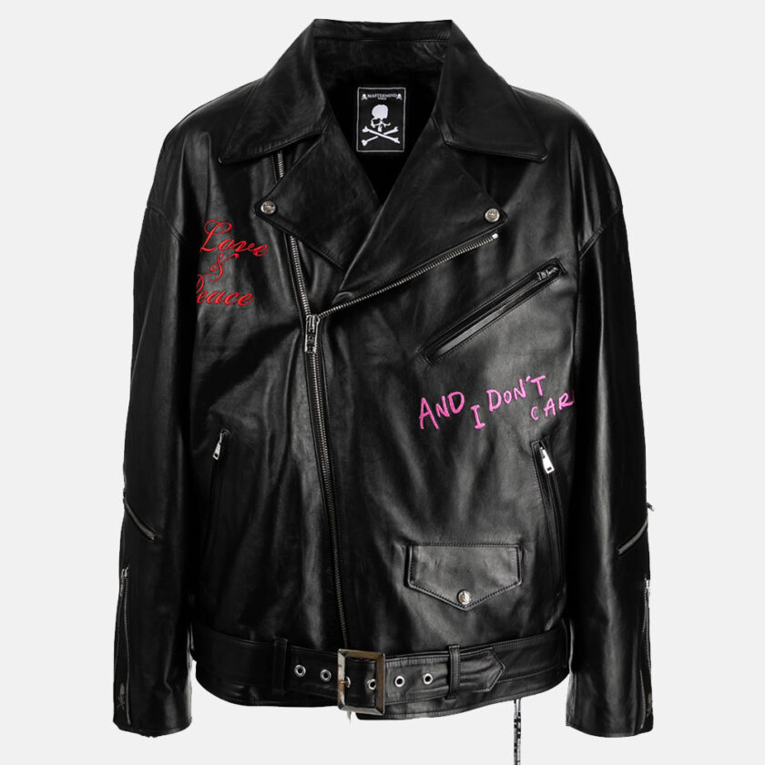 Embroidered Leather Jacket