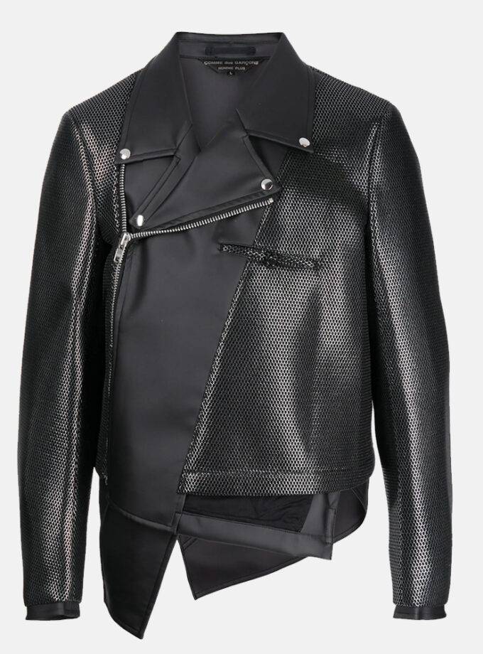 Stylish Asymmetric Biker Leather Jacket