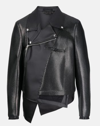 Stylish Asymmetric Biker Leather Jacket
